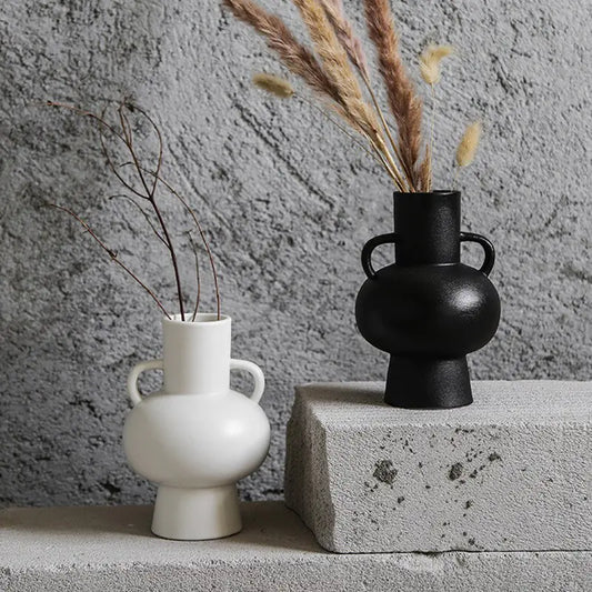 White/Black Ceramic Vases