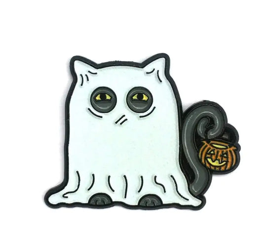 Ghost Cat Fridge Magnet