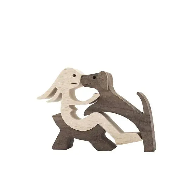 Pet & Owner Wooden Carving